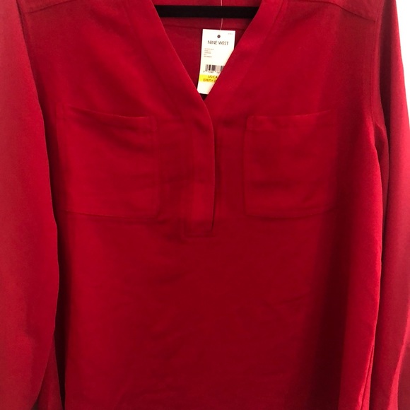 BNWT Nine West 2 Pocket Blouse - Picture 3 of 3